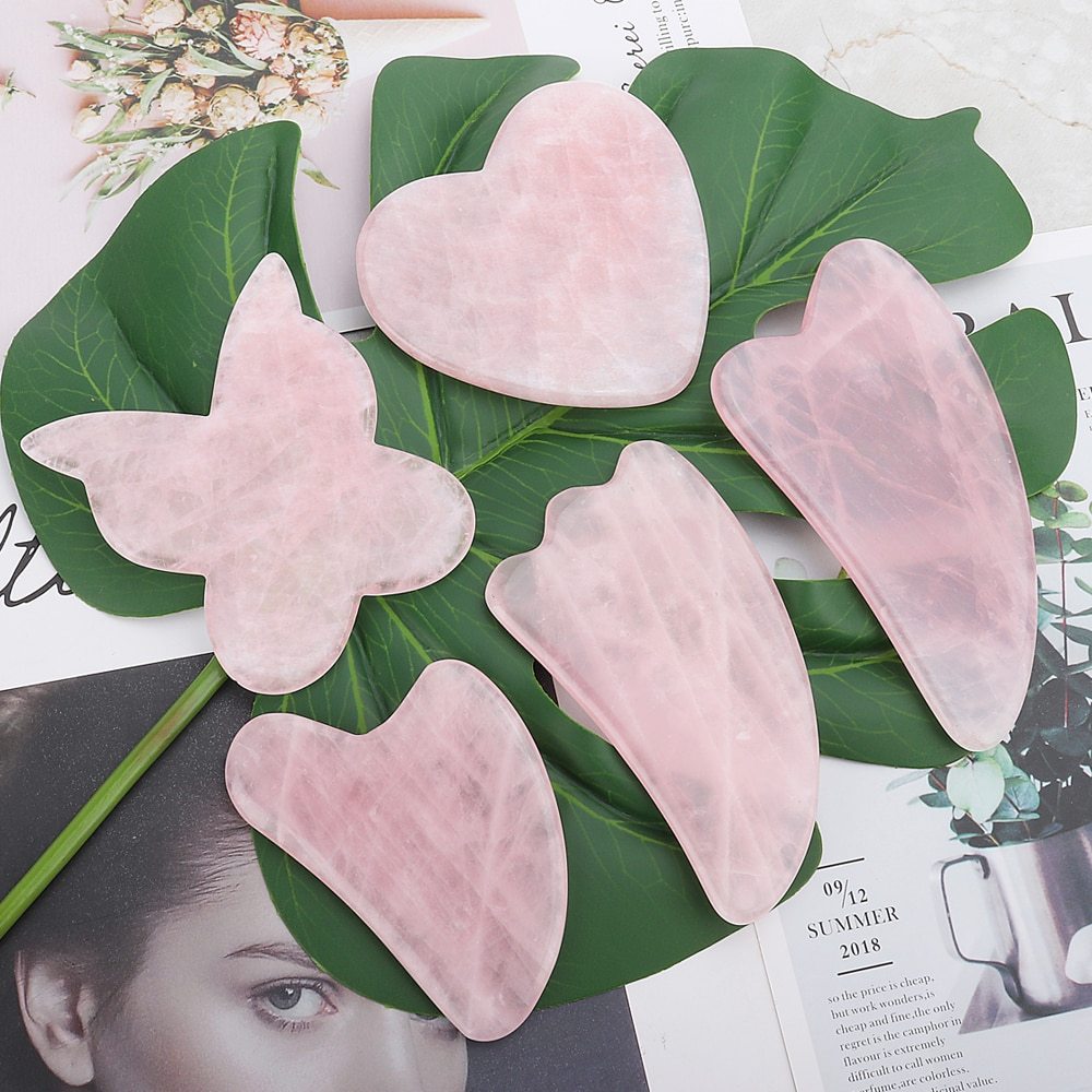 Rose Quartz Gua Sha – Natural Massage Stone