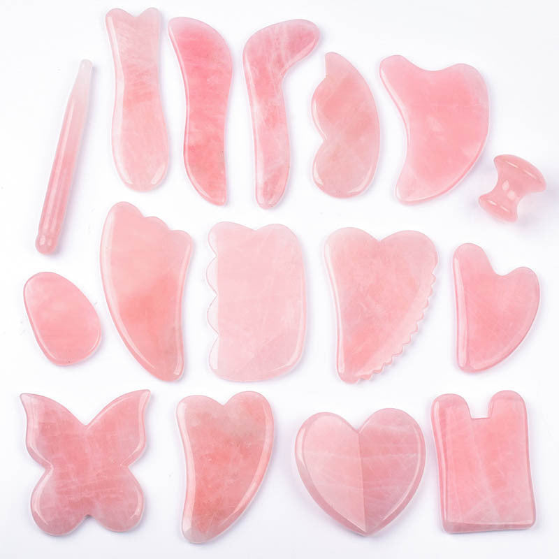 Rose Quartz Gua Sha – Natural Massage Stone